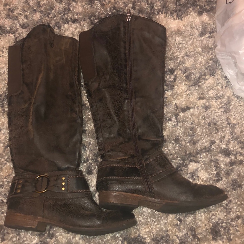 Crown vintage western knee high boots